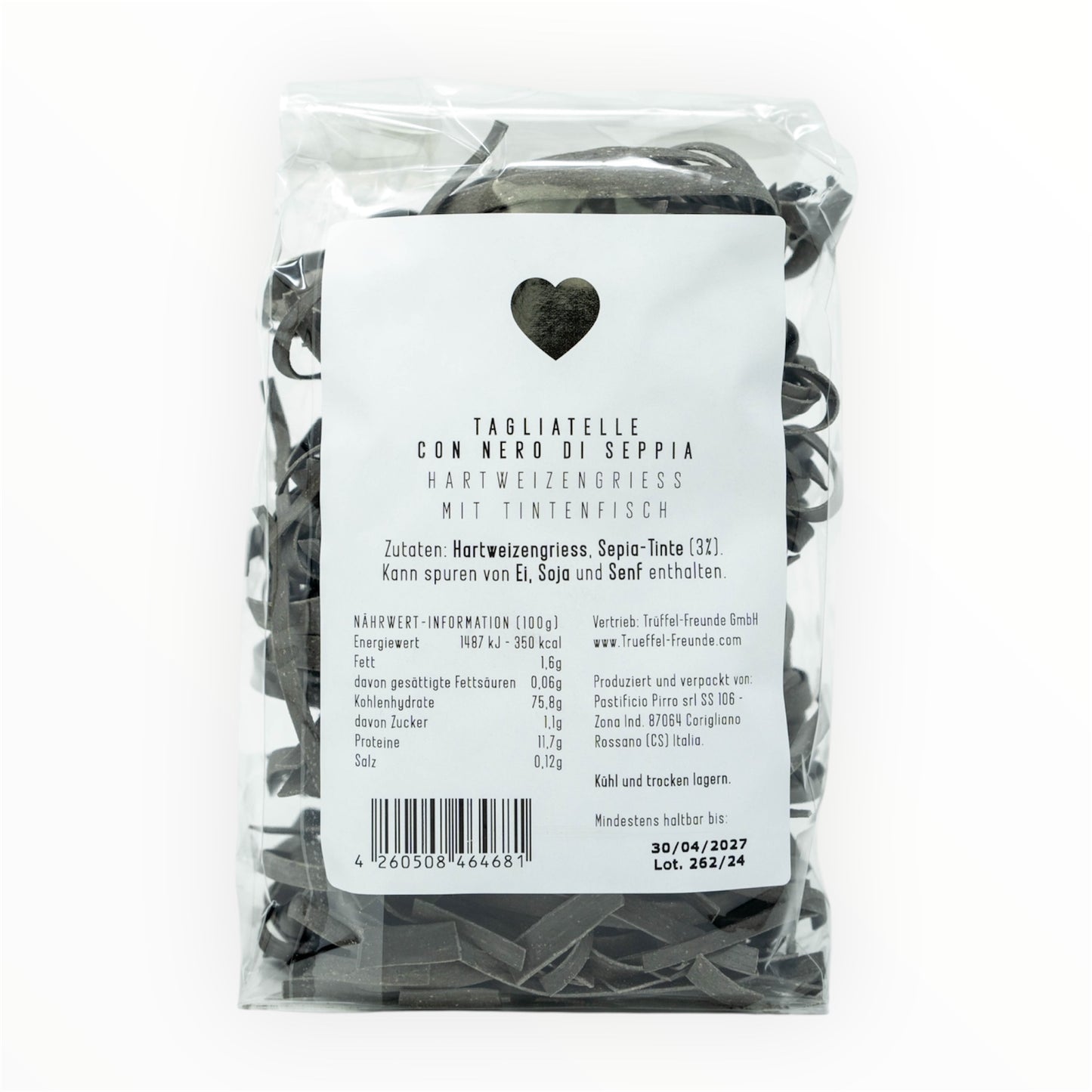 Pasta Liebe - Tagliatelle mit Sepia-Tinte - 250 g