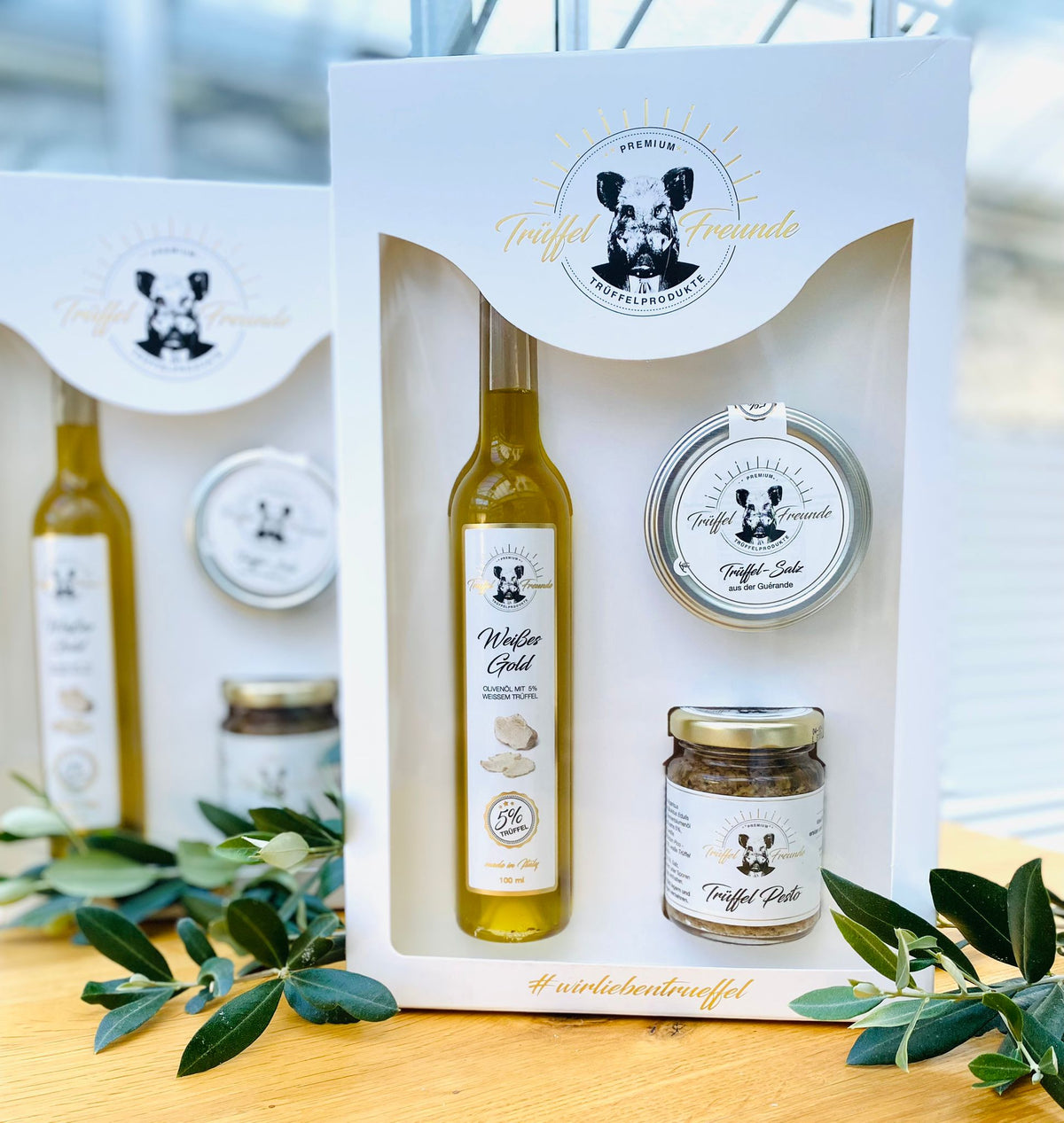 Trüffelfreunde - Geschenkbox mit Trüffelöl, Pesto & Salz