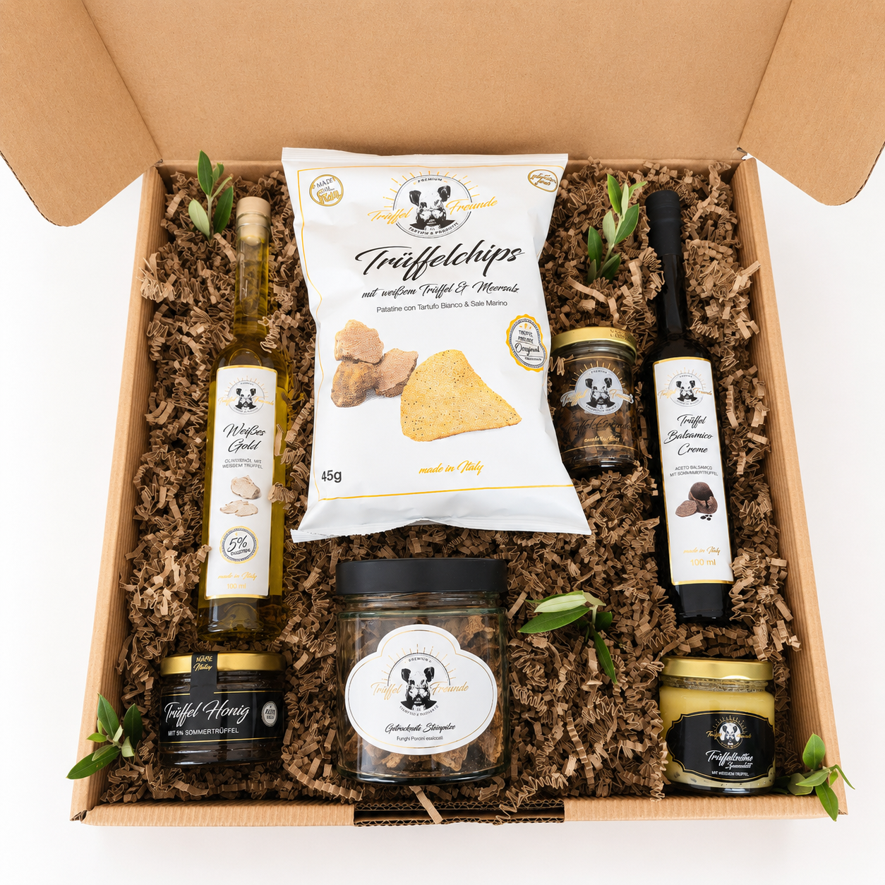 Premium Box mit Auswahl exklusiver Trüffelprodukte
