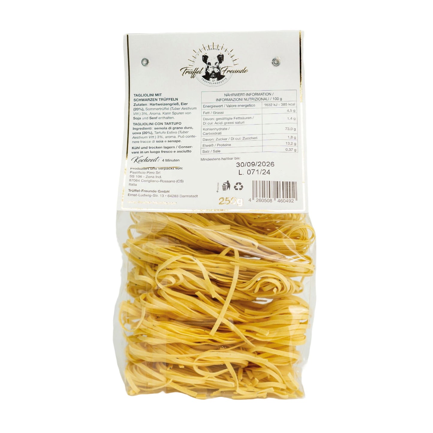 Tagliolini Eiernudeln mit schwarzen Trüffeln - Trueffelfreunde