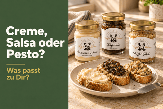 Trüffelcreme, Salsa oder Pesto: Welches Glas passt zu Dir?