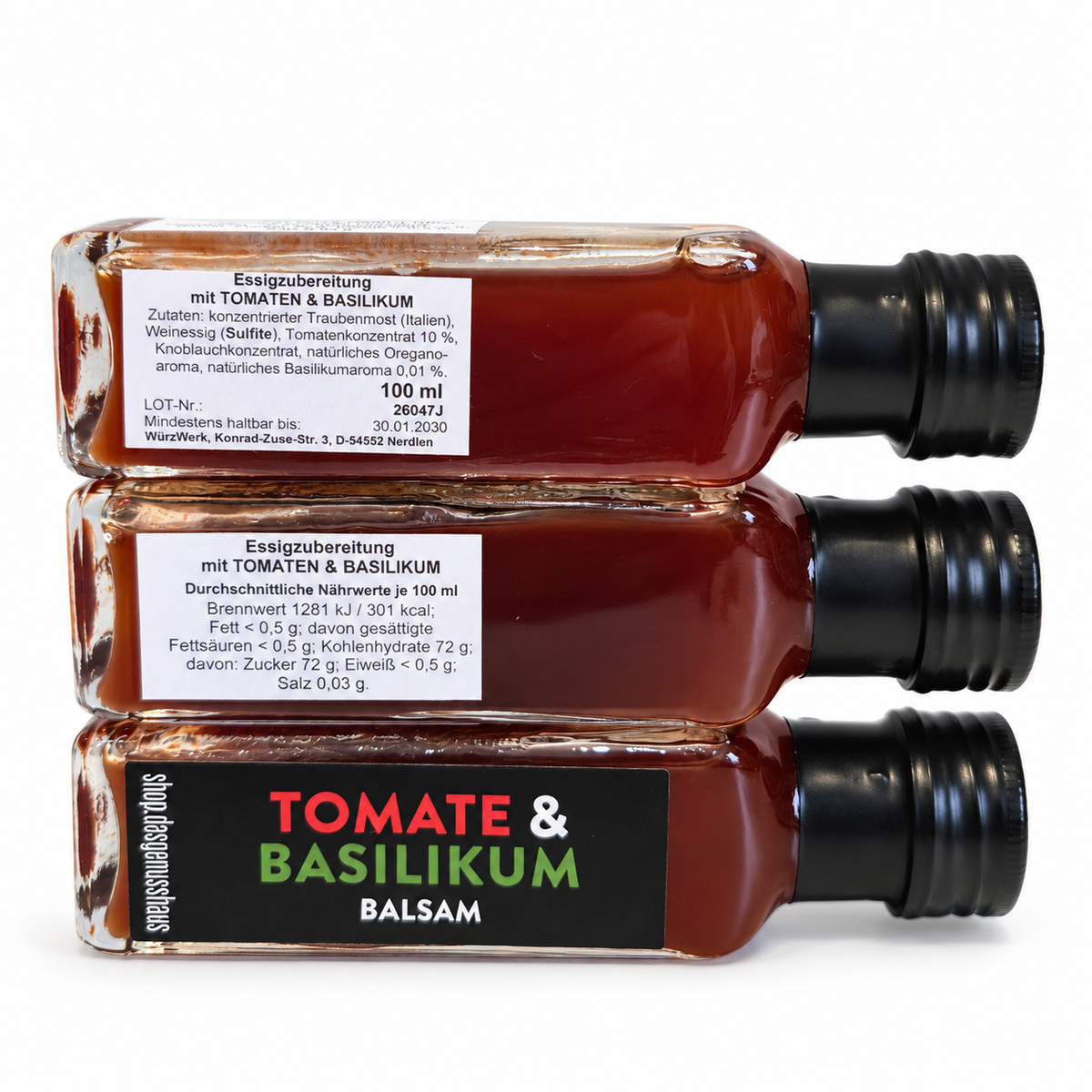 Tomate & Basilikum Balsam Essigzubereitung Premium – 100 ml