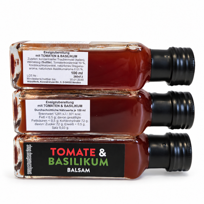 Tomate & Basilikum Balsam Essigzubereitung Premium – 100 ml