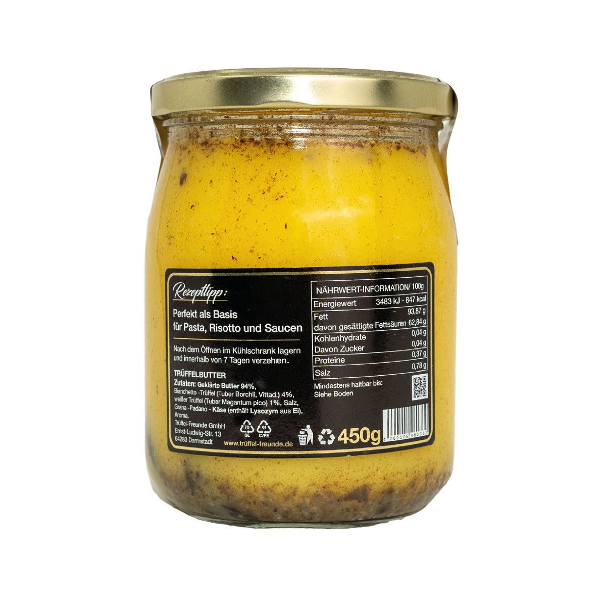 Black Label Trüffelbutter 450 Gramm Gastro XL Glas - Trueffelfreunde