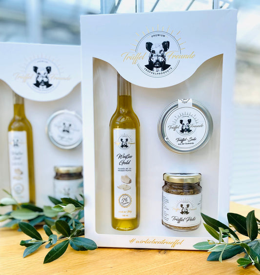 Trüffelfreunde - Geschenkbox mit Trüffelöl, Pesto & Salz