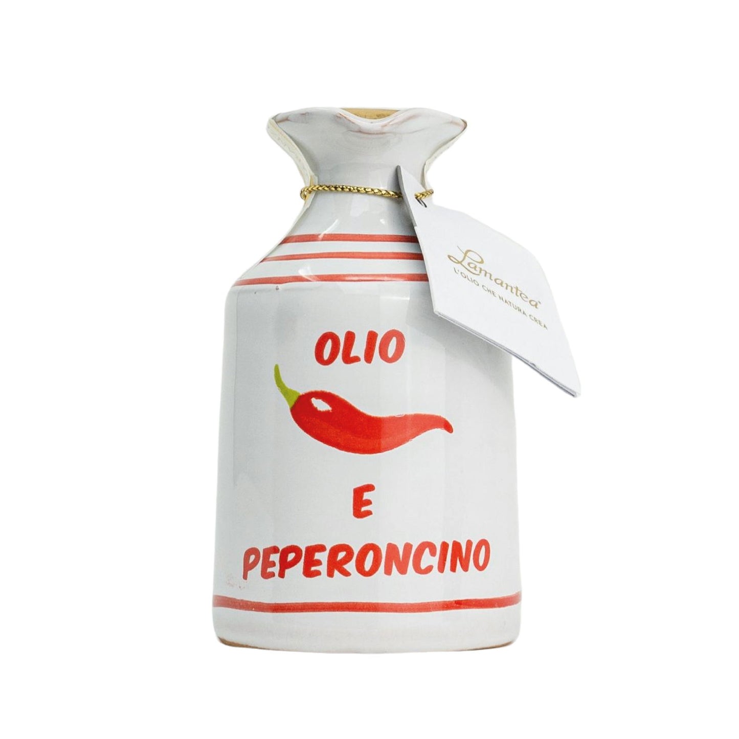 Lamantea Oliven Öl (extra virgin) im Keramikgefäß 100ml - Chilischote - Trueffelfreunde