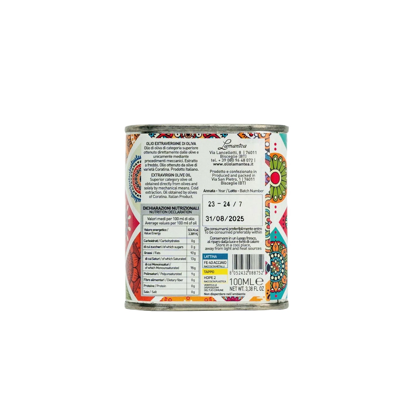 SCACCHI  Lamantea Extra Natives Olivenöl   EVO Kollektion 100 ml - Trueffelfreunde