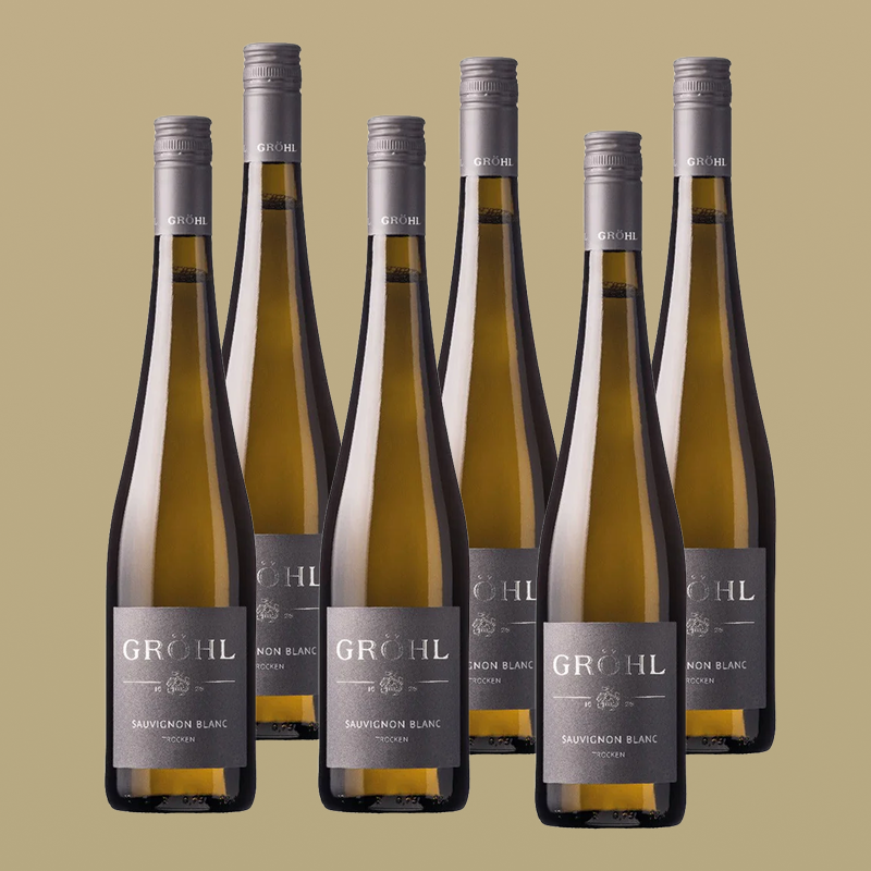 Gröhl – Sauvignon Blanc - trockener Weißwein - Rheinhessen - 6 x 0,75 l