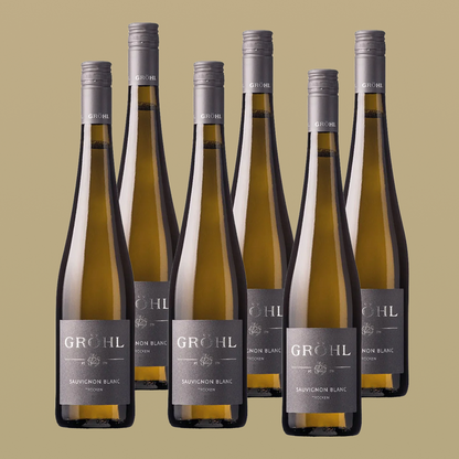 Gröhl – Sauvignon Blanc - trockener Weißwein - Rheinhessen - 6 x 0,75 l