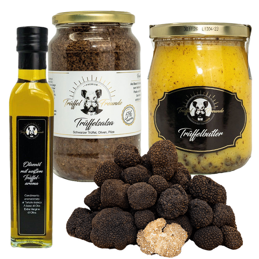 Profi-Set mit frischem Trüffel, Öl, Butter & Salsa